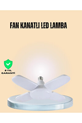 Yüksek Işık Güçlü LED Ampül 4 Kollu Katlanır Pervane Tasarım ürün fotoğrafı