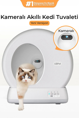 C10 Pro Kameralı Akıllı Kedi Tuvaleti | App Kontrol, Akıllı Sensörler, Sessiz Çalışma | Koku Hediye ürün fotoğrafı