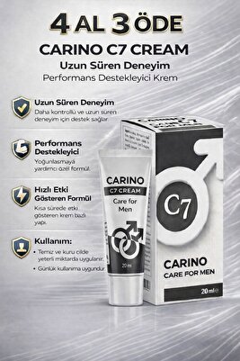 C7 Care For Man Uzun Deneyim Erkek Kremi 20ml - Etkili Formül - Long Time ürün fotoğrafı