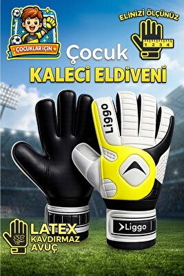 Reflex Çocuk Kaleci Eldiveni Bilek Bandajlı 5-6-7 Numara ürün fotoğrafı