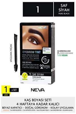 Eyebrow Tınt Kaş Boyası 15ml (vegan) 1 Saf Siyah ürün fotoğrafı