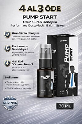 Pump Start Care for Man Premium Uzun Deneyim Erkek Sprey 30ml - Etkili Formül - Long Time ürün fotoğrafı