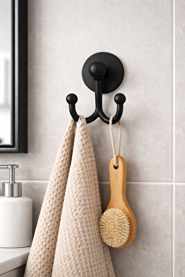 Siyah Çatal Bornozluk Askısı ürün fotoğrafı