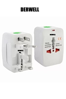 Derwell Universal Fiş Piriz Çevirici Adaptör Çoklu Priz Çevirici Adaptor ürün fotoğrafı