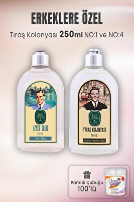 Tıraş Kolonyası No 1, No 4 ve Pamuk Çubuğu 100' lü ürün fotoğrafı