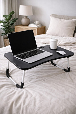 Portatif Katlanabilir Yatak Koltuk Üstü Hasta Servis Masası Laptop Bilgisayar Sehpası ürün fotoğrafı