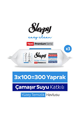 Easy Clean Premium Çamaşır Suyu Katkılı Yüzey Temizlik Havlusu Mendili 3x100 (300 Yaprak) ürün fotoğrafı