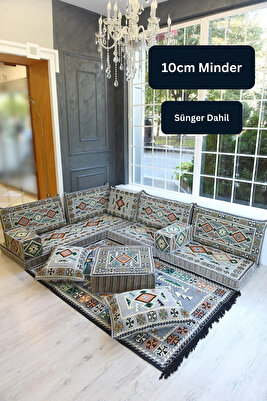 Şark Köşesi Takımı Konsepti Gri Anadolu Modeli Koltuk Takımı Sünger Dahil (13 Parça) ürün fotoğrafı