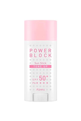 A'PIEU Ton Eşitleyici Aydınlatıcı Stick Güneş Koruyucu Power Block Tone Up Sunstick SPF50 Pa ürün fotoğrafı