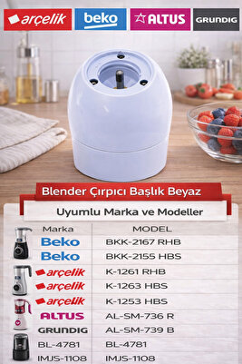 K 1261 Rhb Blender Seti Çırpıcı Başlık Beyaz ürün fotoğrafı