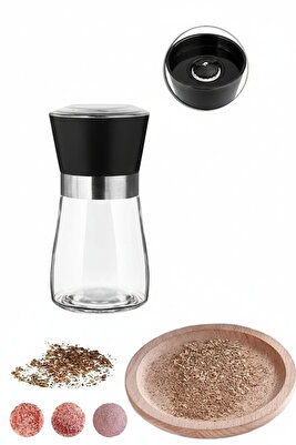 1 Adet Seramik Bıçaklı Tuz, Karabiber, Baharat Değirmeni, Tuz Öğütücü Değirmen ürün fotoğrafı