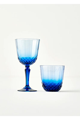 Colore Kesme Bardak-Kadeh Seti 12'li Mavi ürün fotoğrafı