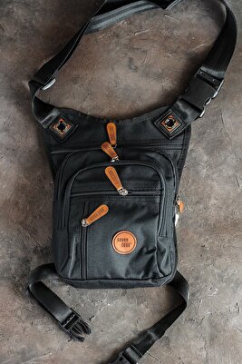 Çok Gözlü Su Geçirmez Siyah Bel Bacak Omuz Motorcu Çantası Bodybag 3470 ürün fotoğrafı