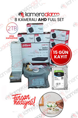 8 Kanal H265 6 Adet Kamera Güvenlik Kamera Seti ürün fotoğrafı