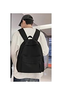 Siyah Sırt Çantası Spor Çantası Okul Çantası Günlük Kullanım Çanta. ürün fotoğrafı