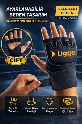 Ufc Boks Eldiveni Bilek Bandajlı Mma Eldiveni Torba Eldiveni Antrenman Eldiveni ürün fotoğrafı