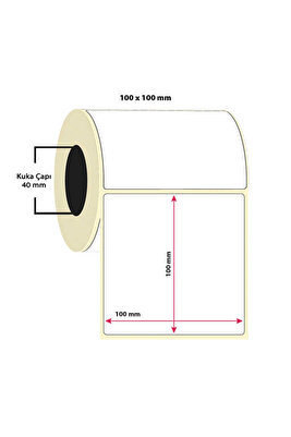 100x100 Termal Barkod Etiket Koli Etiketi (500 SARIM) Kargo Etiketi ürün fotoğrafı