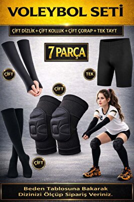 Voleybol Dizliği Voleybol Kolluğu Voleybol Tayt Çorap Seti ürün fotoğrafı