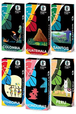 Kapsül Kahve Alüminyum Nespresso Uyumlu Honduras Etiyopya Peru Colombia Guatemala Santos 60 Adet ürün fotoğrafı