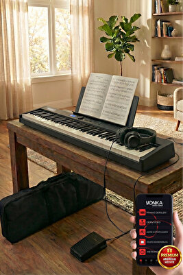 Plx-100bk Taşınabilir Dijital Piyano Tuş Hassasiyetli 88 Tuş Bluetooth Şarjlı Full Set ürün fotoğrafı