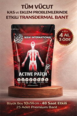 Active Patch – Kas Ve Eklem Ağrıları Için Doğal Bant | Anında Rahatlama Ve Uzun Süreli Etki 25 Adet ürün fotoğrafı