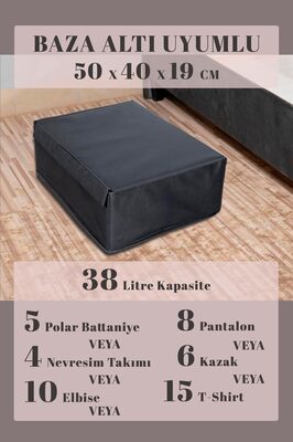 5 Adet Büyük Boy Bazaaltı Hurç Giysi Yastık Hurcu Düzenleyici Saklama Çantası 64x45x22 Yıldız ürün fotoğrafı