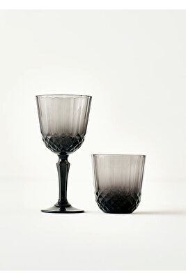 Colore Kesme Bardak-Kadeh Seti 12'li Antrasit ürün fotoğrafı