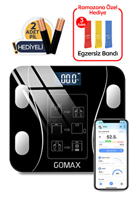 Dijital Baskül Yağ Su Kas Vücut Kitle Endeksi Kilo Ölçer Tartı ürün fotoğrafı