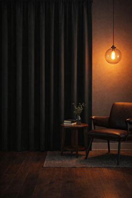 Siyah Termal %100 Işık Geçirmez Blackout Karartma Perde (EN X BOY) ürün fotoğrafı