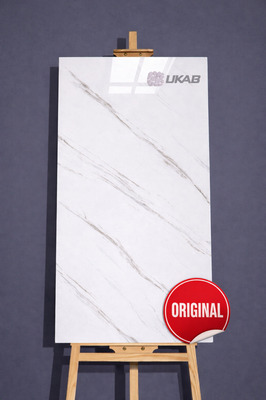 Kendinden Yapışkanlı Beyaz Mermer Desen Pvc Panel 30x60cm Banyo Wc Mutfak ürün fotoğrafı