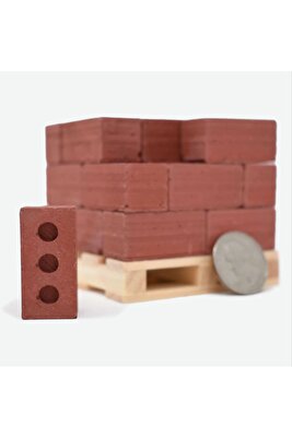 Minyatür Maket Malzemesi 3 Delikli Tuğla (500 Adet ) + Harç ürün fotoğrafı