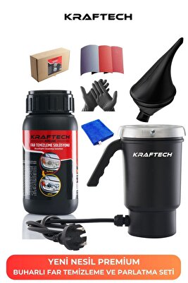 Yeni Nesil Premium I Buharlı Araba Far Temizleme Ve Parlatma Seti I - 8 Parça Ürün ürün fotoğrafı