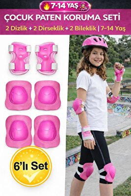 Paten Dizliği Çocuk Dizliği Scooter Bisiklet Dizliği Koruma Seti 6 Parça ürün fotoğrafı