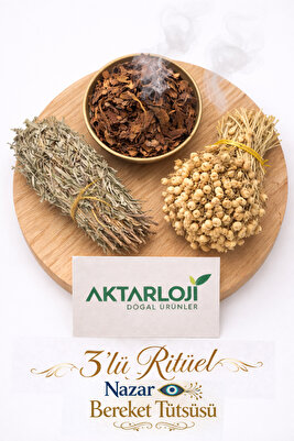 Adaçayı Demet, Buhur, Üzerlik Otu Bağ Bitki Tütsü Seti Nazar Seti ürün fotoğrafı