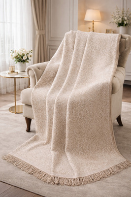 Lüks Pamuklu Koltuk-çekyat Örtüsü 170x220 Bej Çift Taraflı Terletmez Kaymaz Toplanmaz ürün fotoğrafı