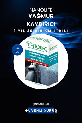 Nano Cam Yağmur Kaydırıcı Su İtici Sprey - 1 Yıl 20 Bin Km Etkili (Oto Camı-Kask-Tüm Cam Yüzeyler) ürün fotoğrafı