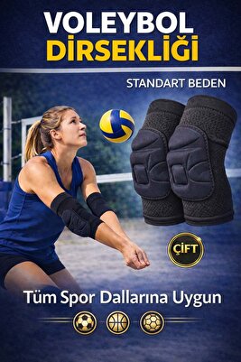 Çiftli Voleybol Dirsekliği Kaleci Dirsekliği Kabartma Sünger Destekli Sporcu Dirsekliği ürün fotoğrafı