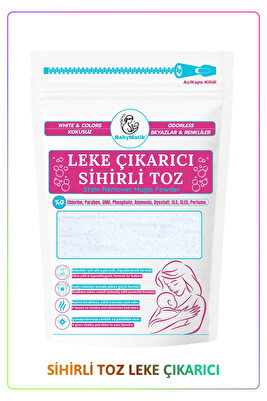 Çamaşır Bebek Leke Çıkarıcı Kokusuz Toz Deterjan, Kalıntı Bırakmaz, Zararlı Kimyasallar İçermez ürün fotoğrafı