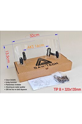 Saw-tech Üniversal Deflektör Rüzgar Saptırıcı Genişlik 320mm X Yükseklik 135mm Dayanım 220km üstü ürün fotoğrafı