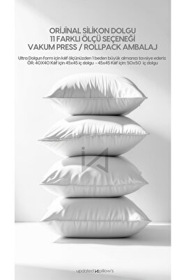 Premium Kırlent Iç Yastık 4 Adet Ultra Dolgun Elyaf Dolgulu Kırlent Yastığı Ebat Seçenekli ürün fotoğrafı