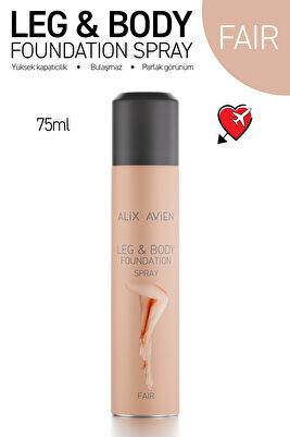 Bacak Fondöteni Fair Vücut Makyajı Bronzlaştırıcı Etki Sprey Çorap - Leg &amp; Body Foundation 75 ml ürün fotoğrafı
