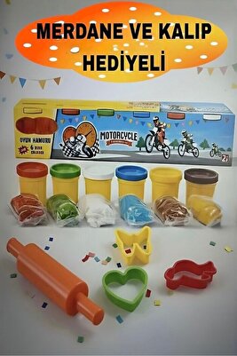 Oyun Hamuru 6lı + Merdane Hediyeli ürün fotoğrafı