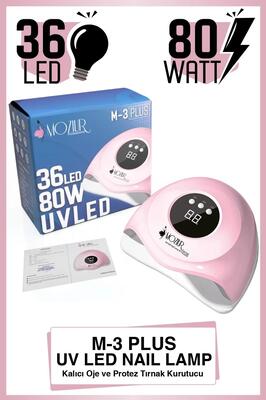 M-3 PLUS 36 LED 80W UV LED Kalıcı Oje ve Protez Tırnak Kurutucu ürün fotoğrafı
