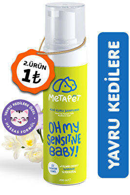 Yavru Kediler Için Kuru Şampuan, Doğal Tüy Bakım Ürünü, Durulanmayan Susuz Köpük Yıkama ürün fotoğrafı