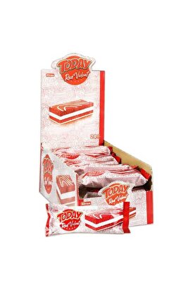 Today Red Velvet Kek 40 Gr. 24 Adet (1 Kutu) ürün fotoğrafı