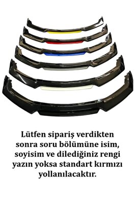 4 Parça Ön Lip Üniversal Ön Tampon Eki Piano Black Kırmızı-mavi-sarı-gri-beyaz ürün fotoğrafı