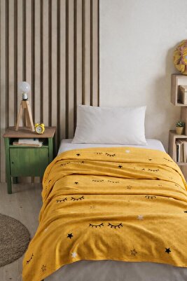 Doğal Pike Baskılı Tek Kişilik Dide Sarı ürün fotoğrafı