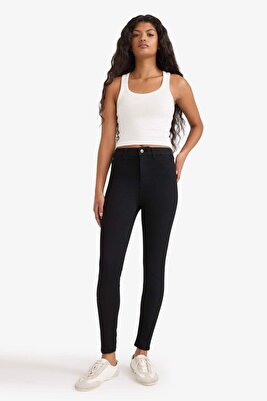 Jegging Yüksek Bel Bilek Boy Dar Paça Basic Düz Jean Pantolon B7498AX24SP ürün fotoğrafı