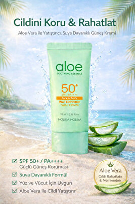 Aloe Soothing Essence Waterproof Sun Cream Spf50 - Aloe Yatıştırıcı Özlü Güneş Kremi 70ml ürün fotoğrafı