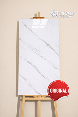 Kendinden Yapışkanlı Beyaz Mermer Desen Pvc Panel 30x60cm Banyo Wc Mutfak ürün fotoğrafı